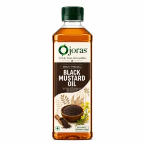 OJORAS Traditional Wooden Kolhu Black Mustard Oil – 500 ML